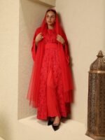 ⁦فستان الفخامة - أحمر⁩ - الصورة ⁦2⁩